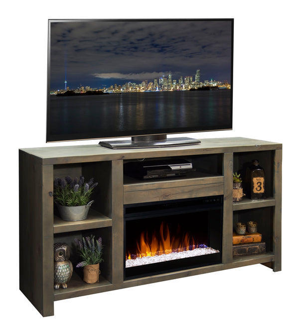 Joshua Creek - 62" Electric Fireplace TV Stand - Barnwood