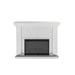 Nysa - 40" Fireplace - Mirrored & Faux Crystals