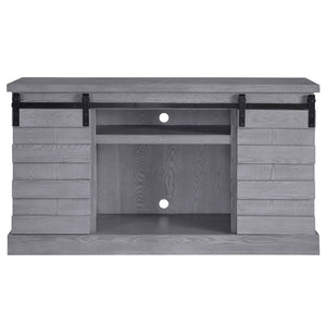 Amrita - TV Stand With Fireplace - Gray Oak