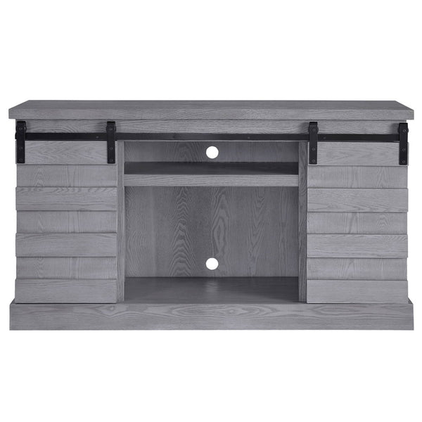 Amrita - TV Stand With Fireplace - Gray Oak