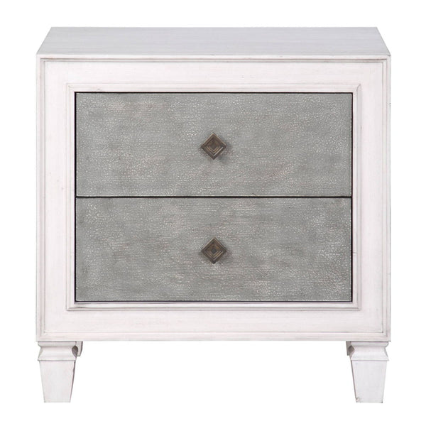 Katia - Nightstand - Rustic Gray & Weathered White