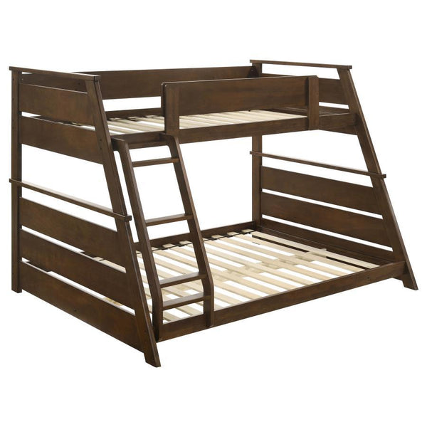 Holden - Wood Veneer Bunk Bed Dark Brown Twin over Full