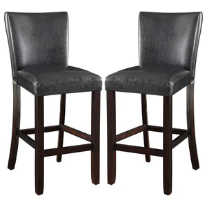 Alberton - Leatherette Upholstered Bar Chair (Set of 2) - Black