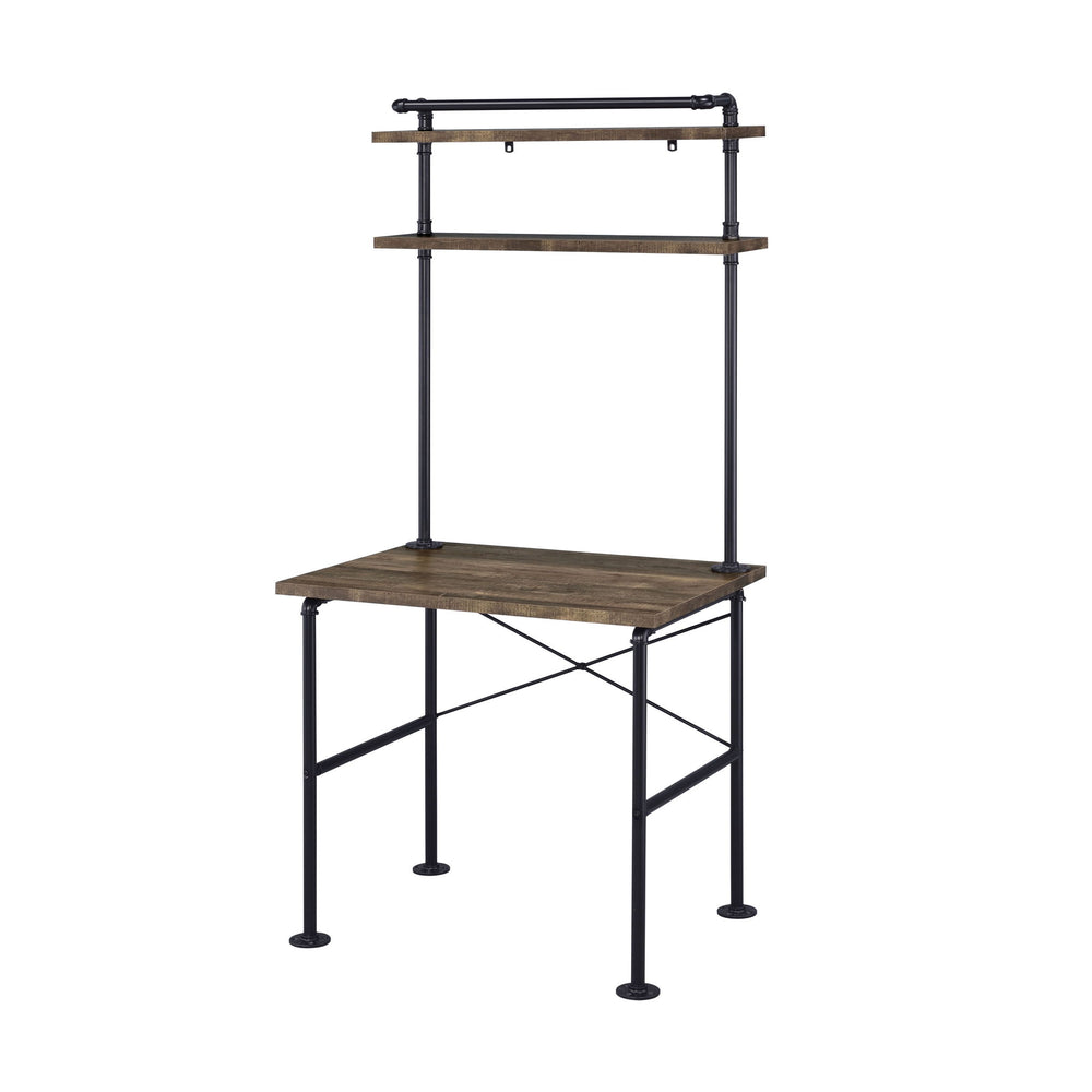 Ensata - Writing Desk - Rustic Oak & Black