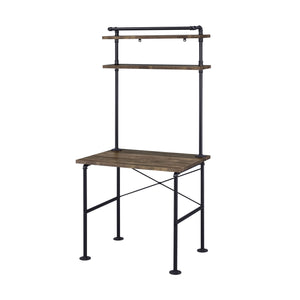 Ensata - Writing Desk - Rustic Oak & Black