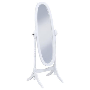 Foyet - Wood Adjustable Length Cheval Mirror White