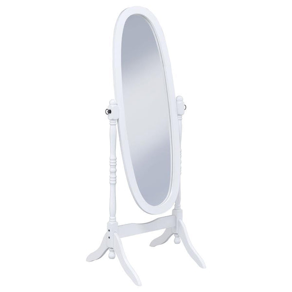 Foyet - Wood Adjustable Length Cheval Mirror White