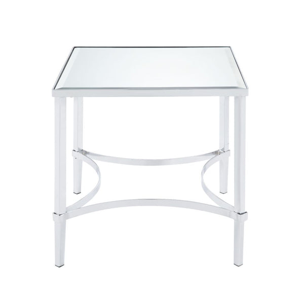 Petunia - End Table - Mirrored & Chrome