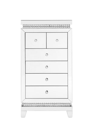 Lotus - Cabinet - Mirrored, Faux Ice Cube Crystals