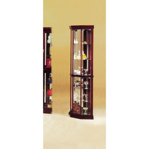 Huxley - Curio Cabinet (Corner) - Dark Brown - 16"