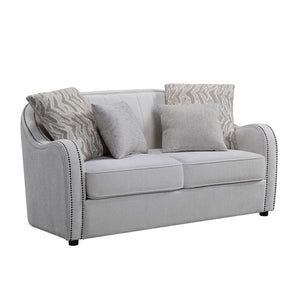 Mahler - Loveseat With 4 Pillows - Beige Linen