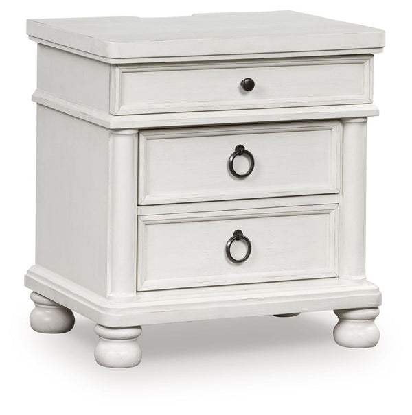 Rowlenstown - Three Drawer Night Stand White