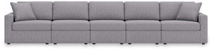 Modmax - Granite - Sectional Gray 5 Pc. Sectional With 3 Armless Chairs
