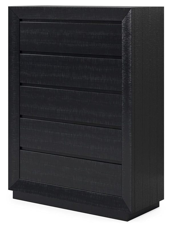 Londer - Five Drawer Chest - Black