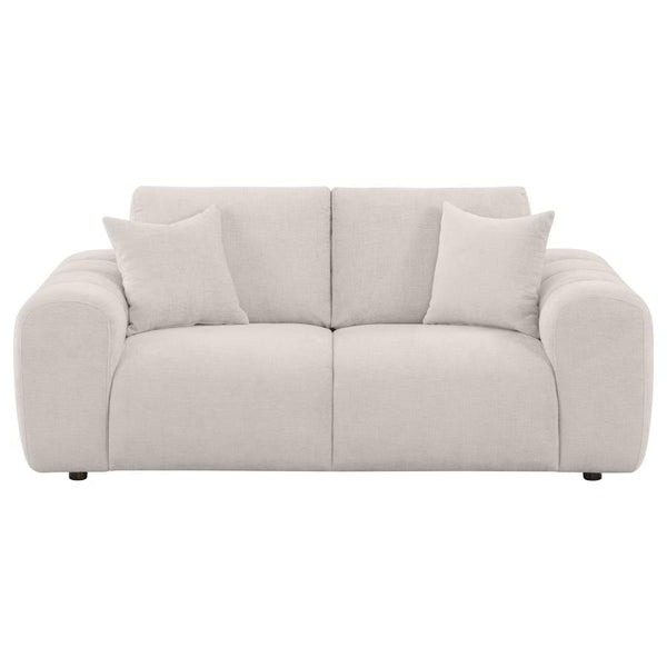 Burnett - Chenille Upholstered Wide Arm Loveseat