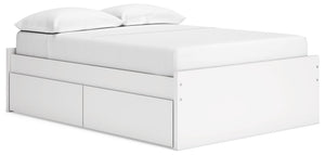 Onita - Platform Bed White Full 2 Side Storage