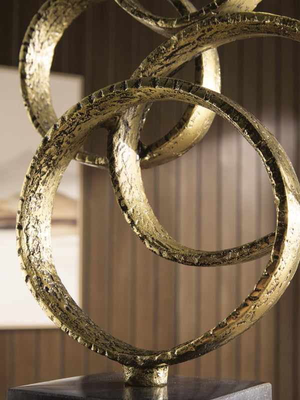 Wellcott - Sculpture - Gold Finish / Black