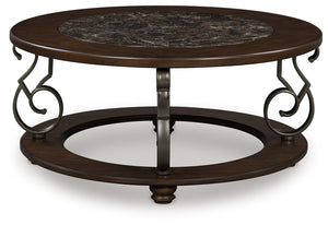 Frallyn - Dark Brown - Round Cocktail Table