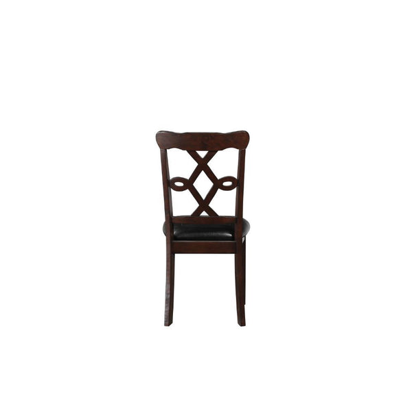 Ingeborg - 5 Piece Dining Set - Black Synthetic Leather & Espresso