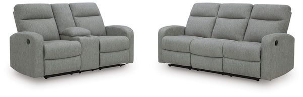 Gauntlet - 2 Pc. - Reclining Sofa And Loveseat - Sterling