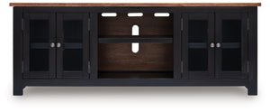 Wildenauer - XL TV Stand With Fireplace Option - Brown / Black