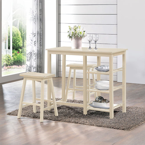 Nyssa - Counter Height Set Buttermilk 3 Pc. Dining Room Set