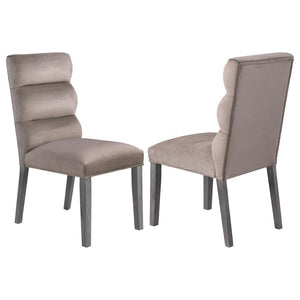 Carla - Upholstered Dining Side Chair (Set of 2) Gray