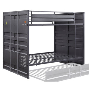 Cargo - Industrial - Bunk Bed Gunmetal Full over Full