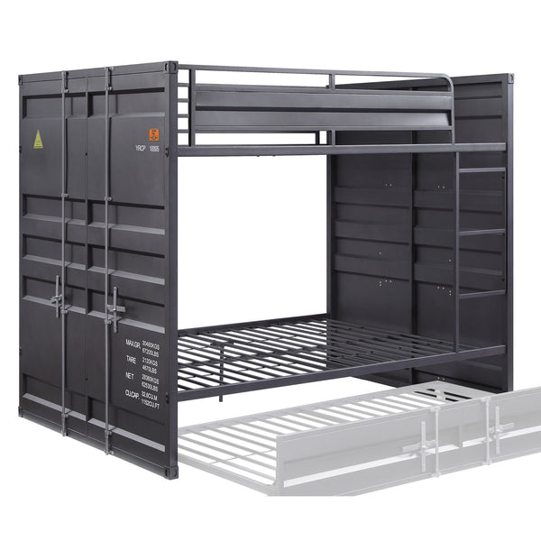 Cargo - Industrial - Bunk Bed Gunmetal Full over Full