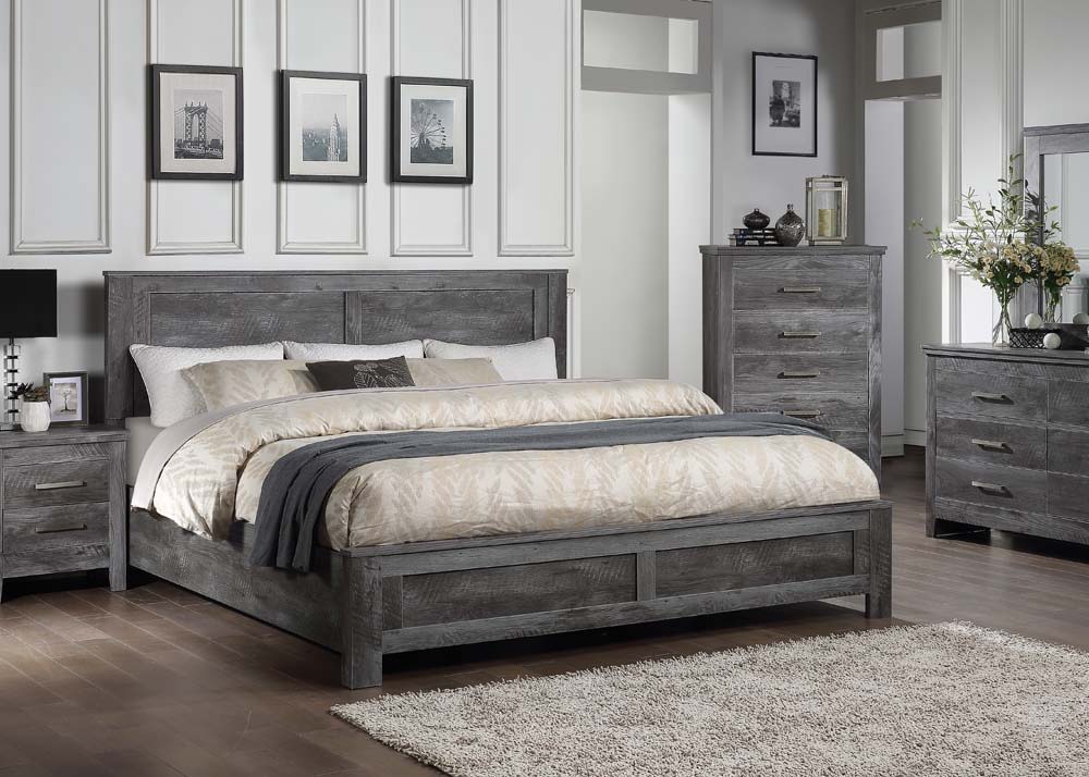 Vidalia - Bed Rustic Gray Oak King