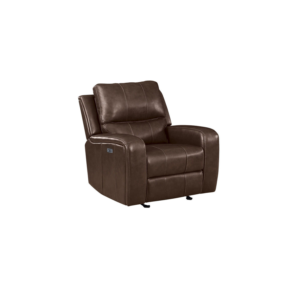 Linton - Leather Glider Recliner With Power Footrest