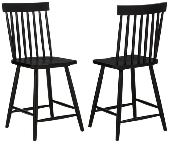 Andrews - Windsor Counter Height Dining Side Chair (Set of 2) Black