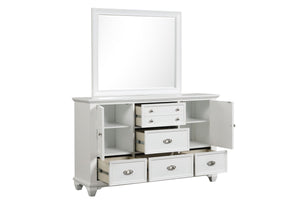 Jamestown - Dresser & Mirror - White