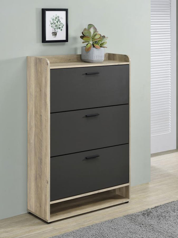 Denia - 3-Tier Engineered Wood Shoe Cabinet