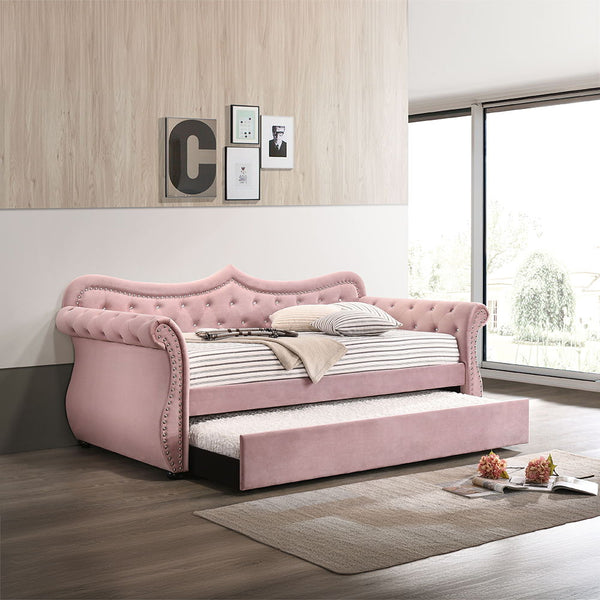 Adkins - Daybed & Trundle Pink Twin