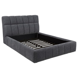 Nollet - Upholstered Platform Bed Dark Gray Queen