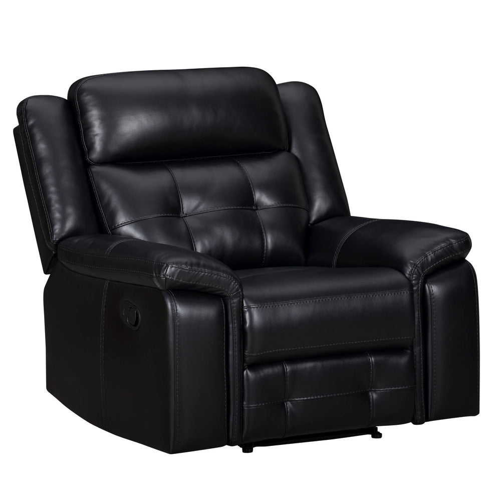 Clayton - Manual Swivel Glider Recliner Black 2 Pieces