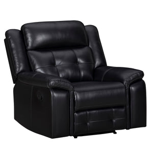 Clayton - Manual Swivel Glider Recliner Black 1 Piece