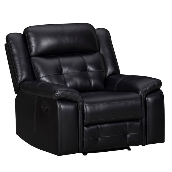 Clayton - Manual Swivel Glider Recliner Black 1 Piece