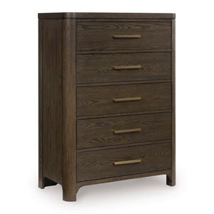 Radkin - Five Drawer Chest - Burnished Brown