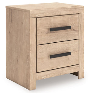 Sanginlane - Tan - Two Drawer Night Stand