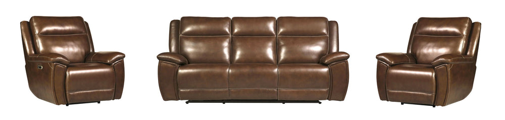 Jameson - Power Reclining Zero Gravity Sofa Set Hickory 3 Pc. Sofa, 2 Recliners