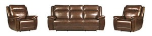 Jameson - Power Reclining Zero Gravity Sofa Set Hickory 3 Pc. Sofa, 2 Recliners