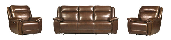 Jameson - Power Reclining Zero Gravity Sofa Set Hickory 3 Pc. Sofa, 2 Recliners