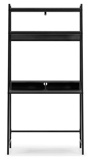 Yarlow - Black - Home Office Desk and Shelf