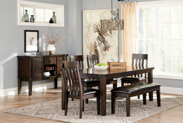 Haddigan - Dining Table With Side Chairs Dark Brown