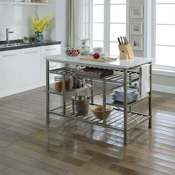 Lanzo - Kitchen Island (Counter) Bronze