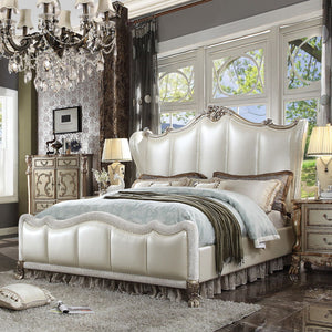 Dresden II - Bed Pearl White Queen