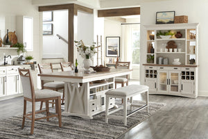 Americana Modern Dining - Upholstered Counter Bench - Cotton