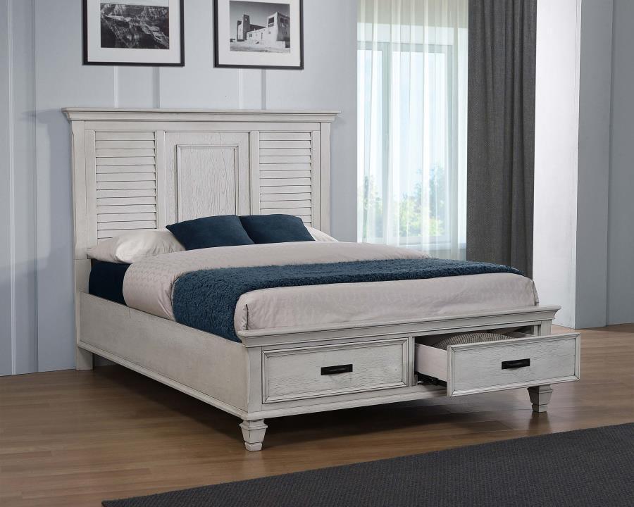 Franco - Wood Storage Panel Bed White